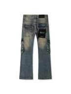 Jeans Cargo superposés Exit Apparel - Bleu