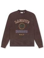 Lacoste Besticktes Schild-Fleece-Sweatshirt – Braun