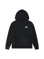 Sweat à capuche Nike Sportswear Club en molleton pour Grand enfant - Noir/Blanc