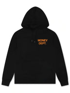 Sweat à capuche imprimé Money Dept. – Noir/Orange
