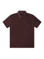 Polo BOSS à double monogramme - Bordeaux