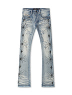 Frost Originals All Over Rhinestone Stacked Jean - Light Wash