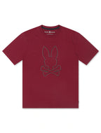 Psycho Bunny Hamilton Grafik-T-Shirt – Purpurrot