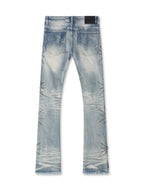 Frost Originals All Over Rhinestone Stacked Jean - Light Wash