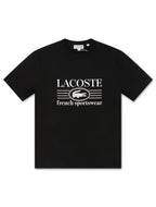 Lacoste Classic Fit Cotton Print Jersey Tee - Black