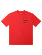 T-shirt sérigraphié en relief Money Dept. Los Angeles - Rouge/Noir