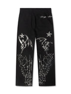 Revenge Tattoo Jogginghose – Schwarz/Silber