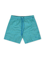 Short de bain léger Psycho Bunny Jasper AOP - Gecko vert