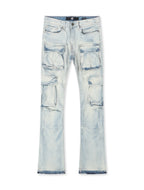 Jordan Craig Cargo Stacked Jean - Blanc glacé
