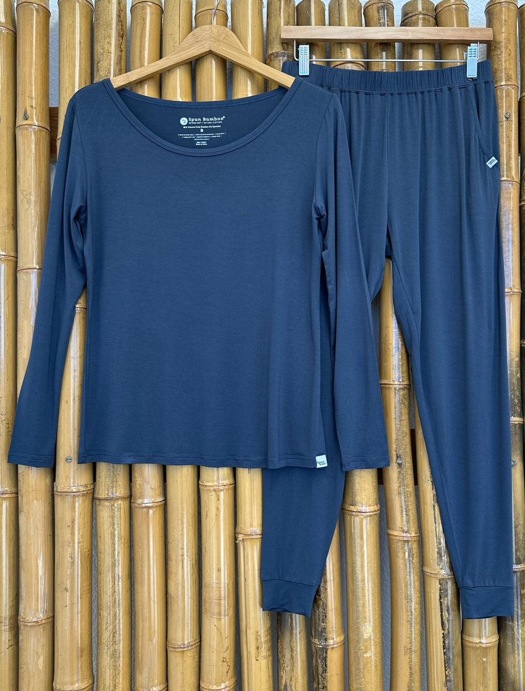 Women's Bamboo Lounge Set - Long Sleeve T-Shirt and Jogger Pants - The7Letter