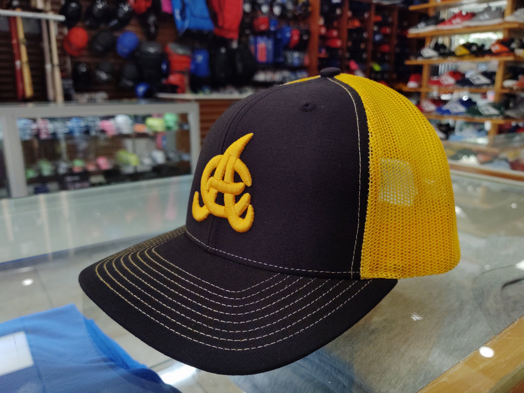 Casquette de camionneur en maille brodée Aguilas Cibaeñas – Casquette de baseball réglable à bouton-pression