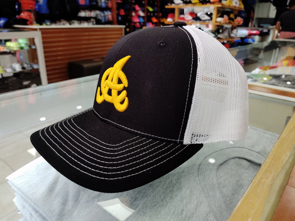 Casquette de camionneur en maille brodée Aguilas Cibaeñas – Casquette de baseball réglable à bouton-pression