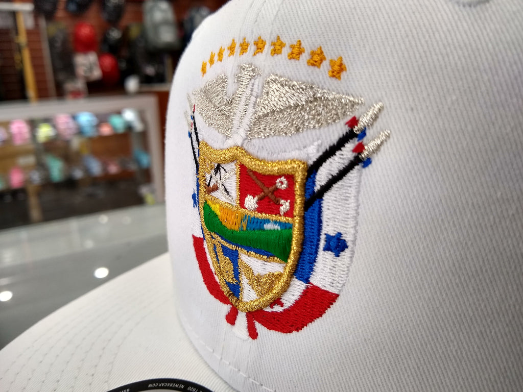 Casquettes Panama avec Bouclier et Drapeau du Panama Brodés