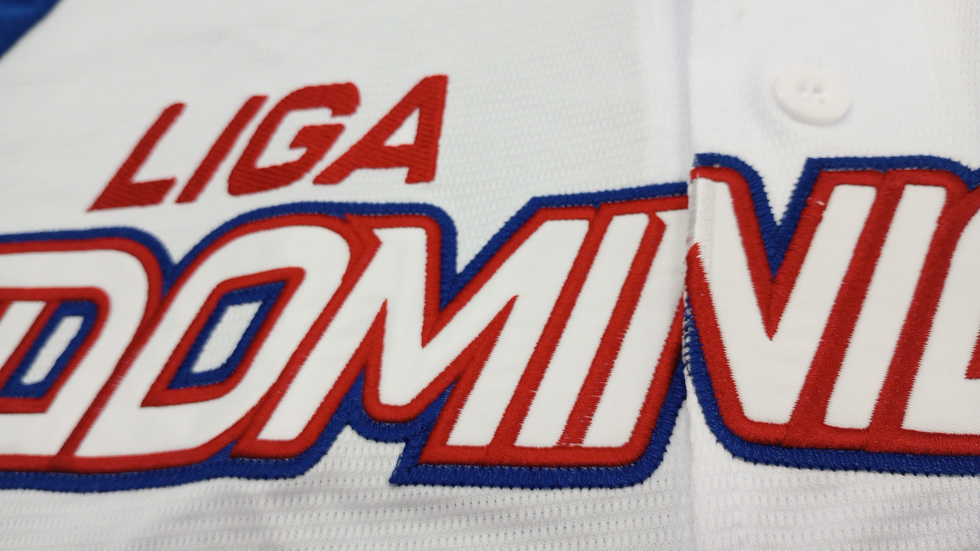 Herren Serie del Caribe 2024 OFFIZIELLES Dominicana Trikot - Weiß/Königsblau