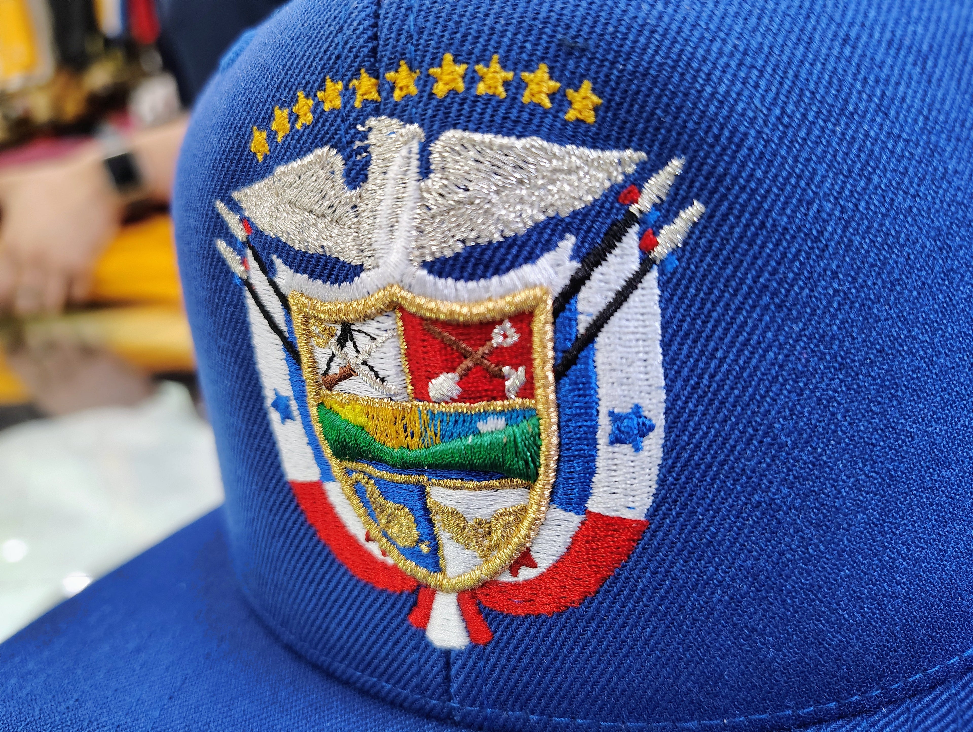 Casquettes Panama avec Bouclier et Drapeau du Panama Brodés