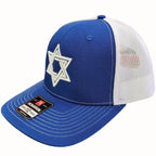 Casquette de camionneur en maille avec étoile de David brodée