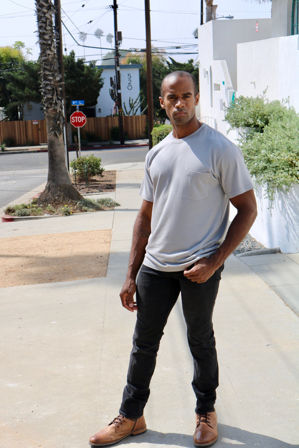 Men's Bamboo Viscose/Organic Cotton Pocket T-Shirt - The7Letter