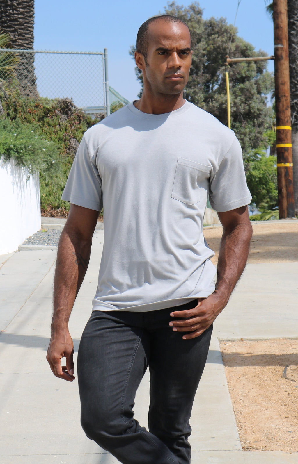 Men's Bamboo Viscose/Organic Cotton Pocket T-Shirt - The7Letter
