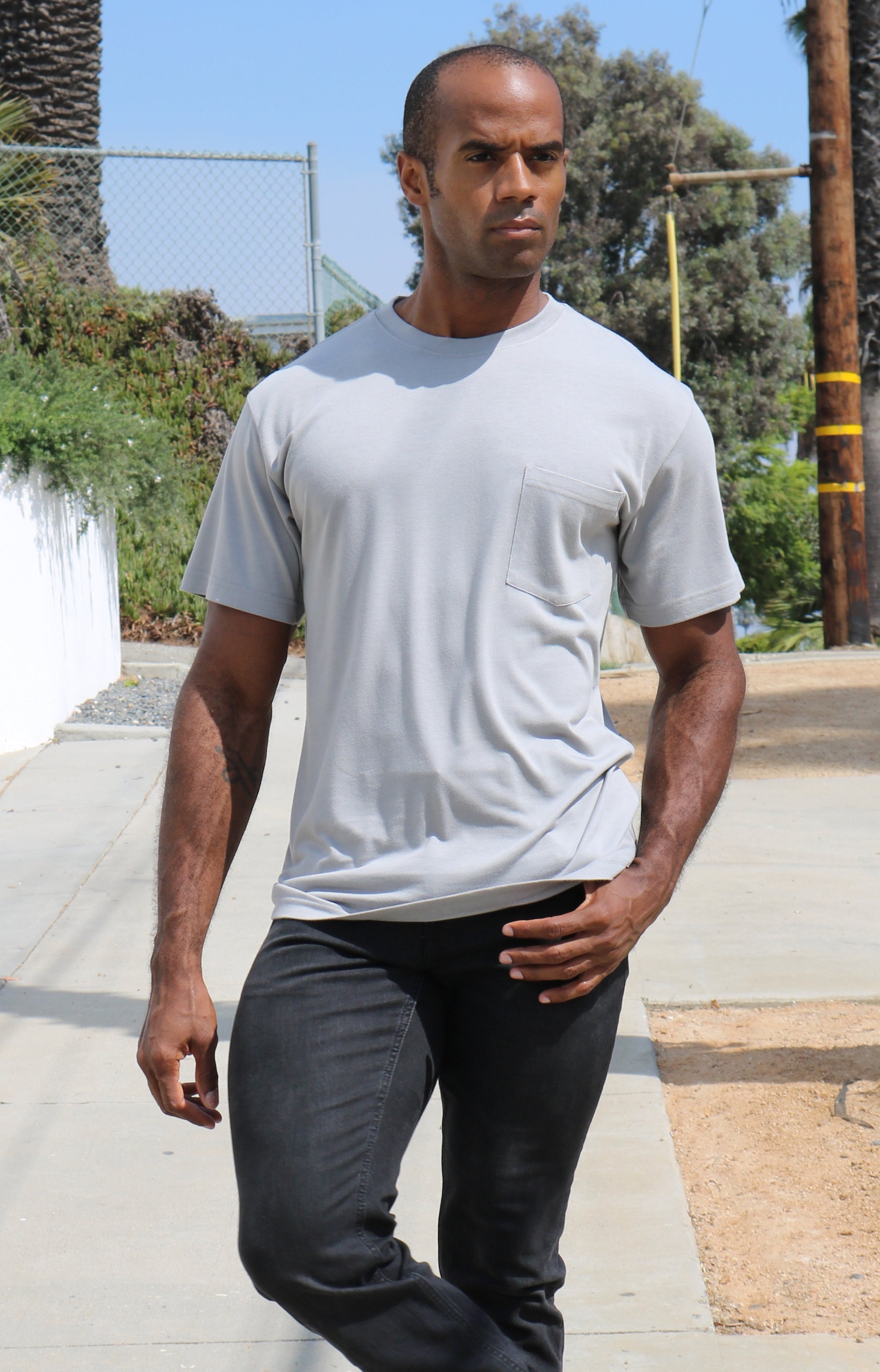 Men's Bamboo Viscose/Organic Cotton Pocket T-Shirt - The7Letter