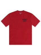 T-shirt épais Money Dept. Los Angeles – Bordeaux/Noir