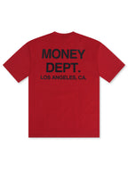 T-shirt épais Money Dept. Los Angeles – Bordeaux/Noir