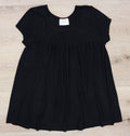 Clearance Women's Bamboo Viscose Pleated Lounge Top Black - The7Letter