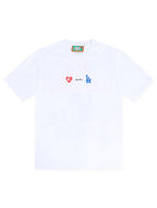 T-shirt Blanc à Lettres Rouges "Not LA Lovers"