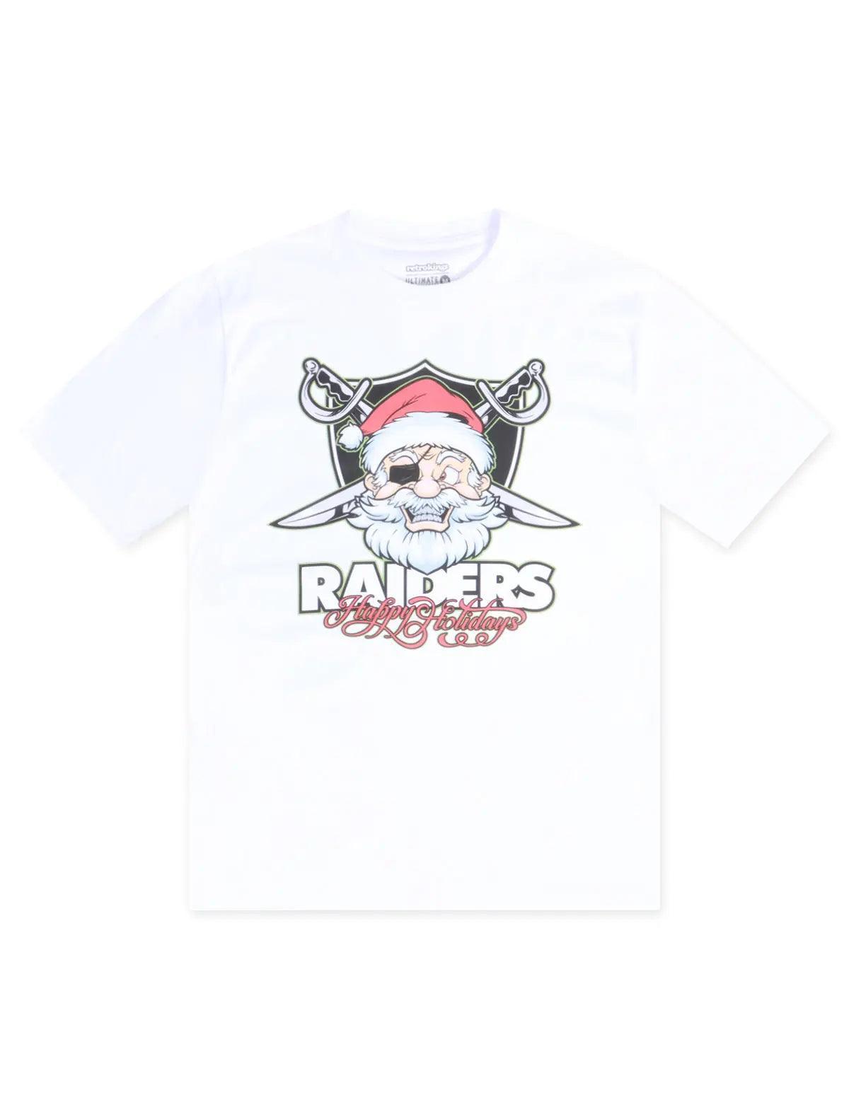 Retro Kings Raiders Santa T-Shirt – Weiß