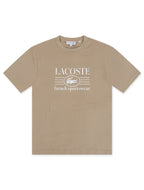 Lacoste Classic Fit T-Shirt aus bedrucktem Baumwoll-Jersey – Taupe