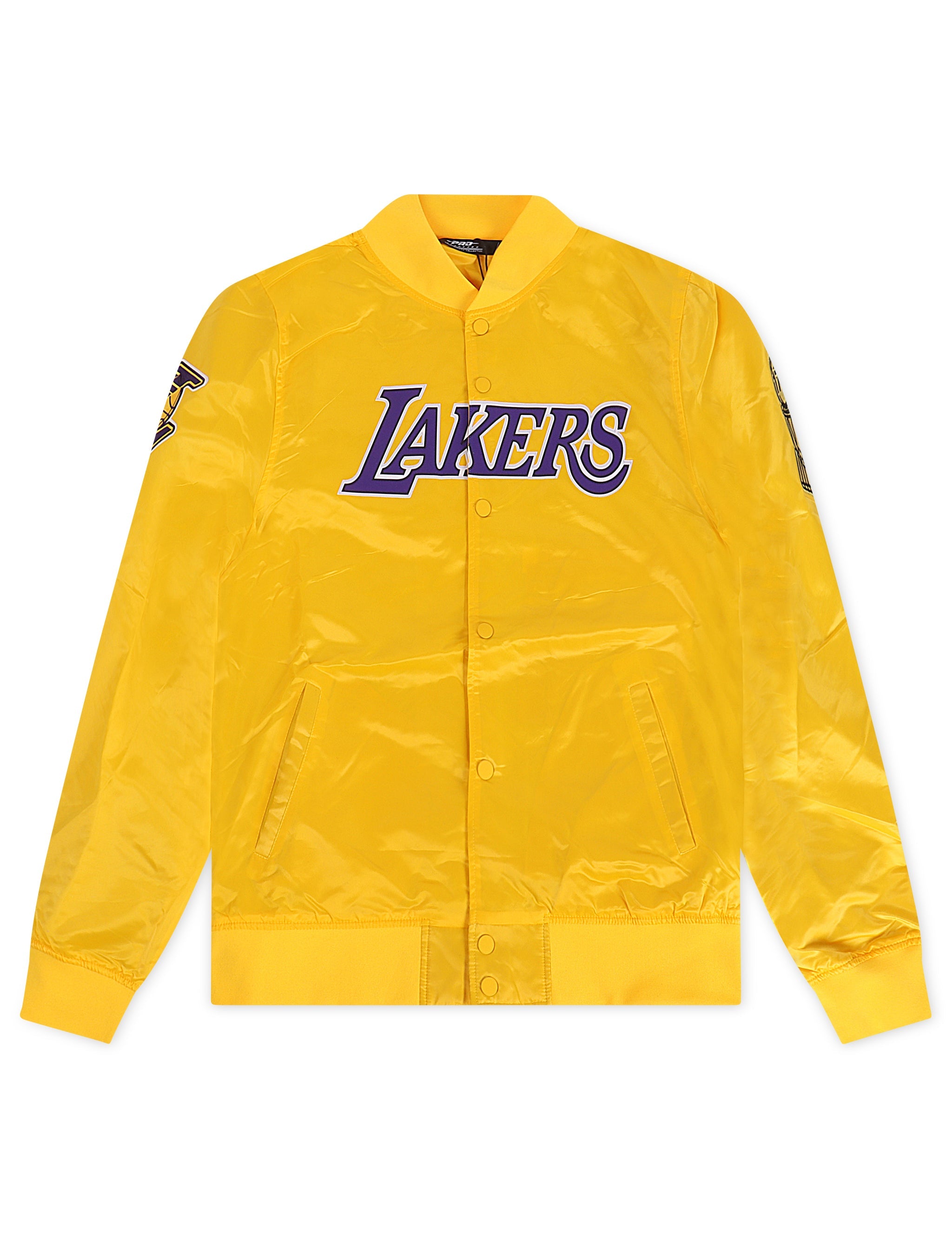 Pro Standard LA Lakers Big Logo Satin Jacket - Gold