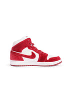 Air Jordan Femme 1 Mid SE - Blanc/Rouge Équipe