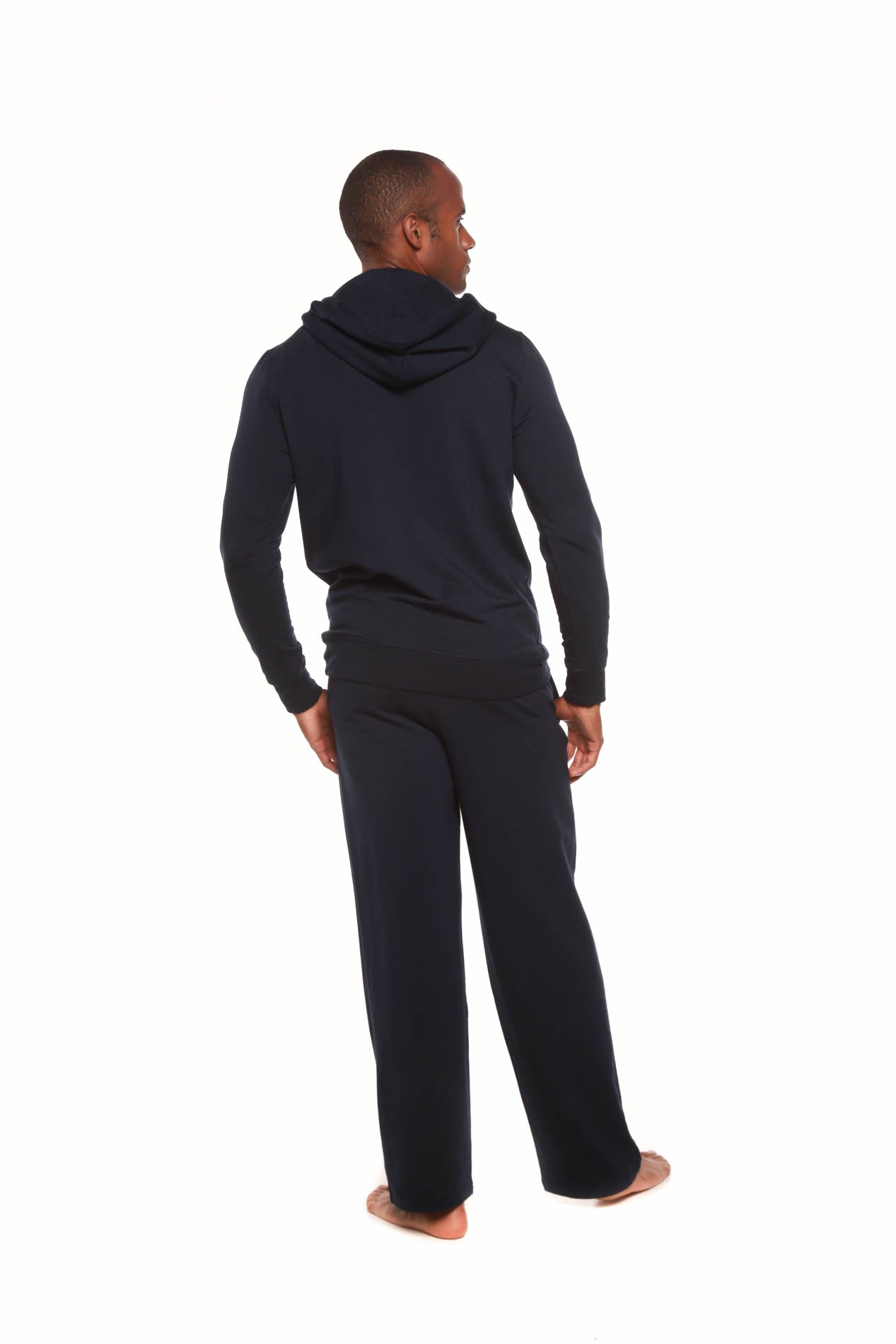 Men's Henley Style Bamboo Viscose Fleece Hoodie + Fleece Lounge Pants - The7Letter