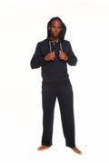 Men's Henley Style Bamboo Viscose Fleece Hoodie + Fleece Lounge Pants - The7Letter