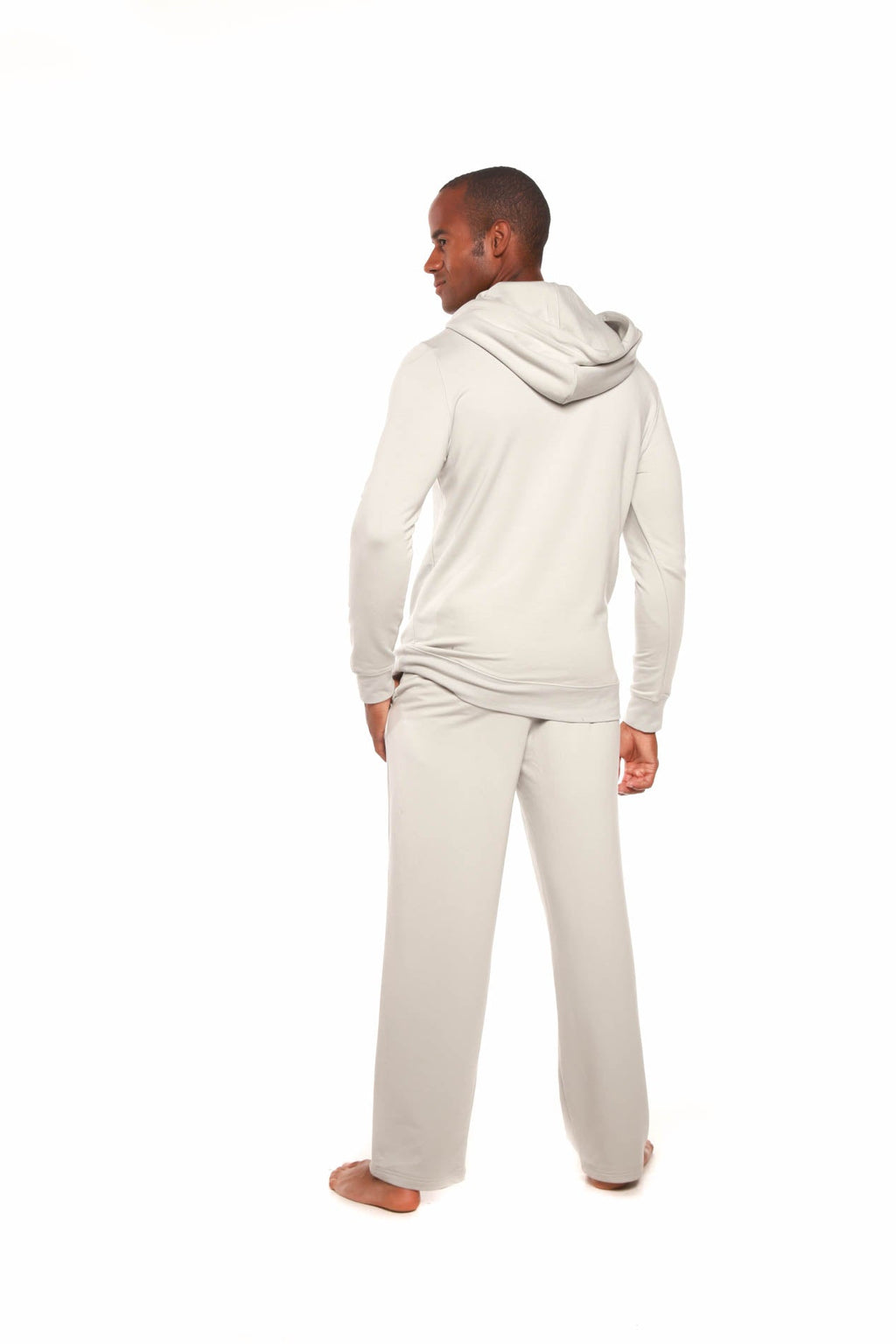 Men's Henley Style Bamboo Viscose Fleece Hoodie + Fleece Lounge Pants - The7Letter