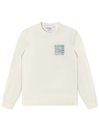Sweat-shirt Lacoste en molleton imprimé graphique - Crème