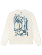 Sweat-shirt Lacoste en molleton imprimé graphique - Crème