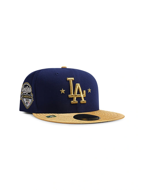 New Era 5950 Dodgers World Series Champs – Blau/Gold