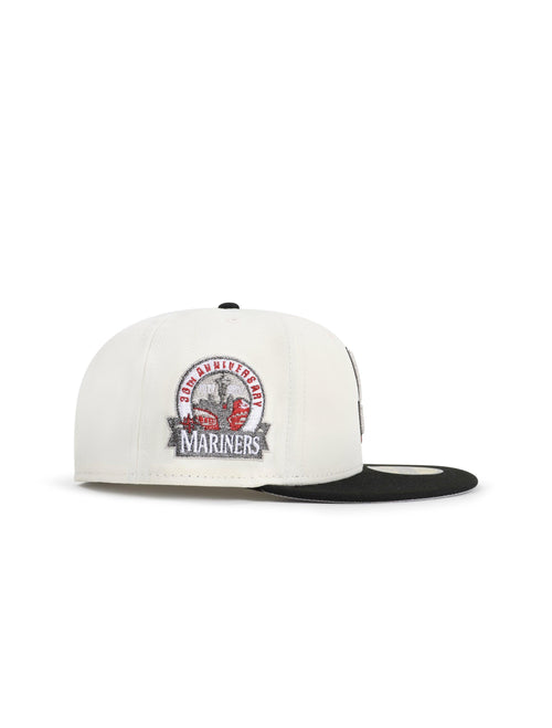 New Era 5950 Seattle Mariners 30th Anniversary Patch Cap - Chrom/Rot