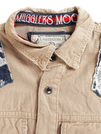 Smugglers Moon Button-Up Webware Top - Khaki-Karo