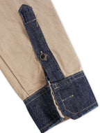 Smugglers Moon Button-Up Webware Top - Khaki-Karo