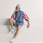 Adidas Herren Denim Graphic Trainingsjacke - Blau