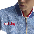 Adidas Herren Denim Graphic Trainingsjacke - Blau
