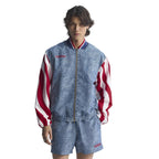 Adidas Herren Denim Graphic Trainingsjacke - Blau
