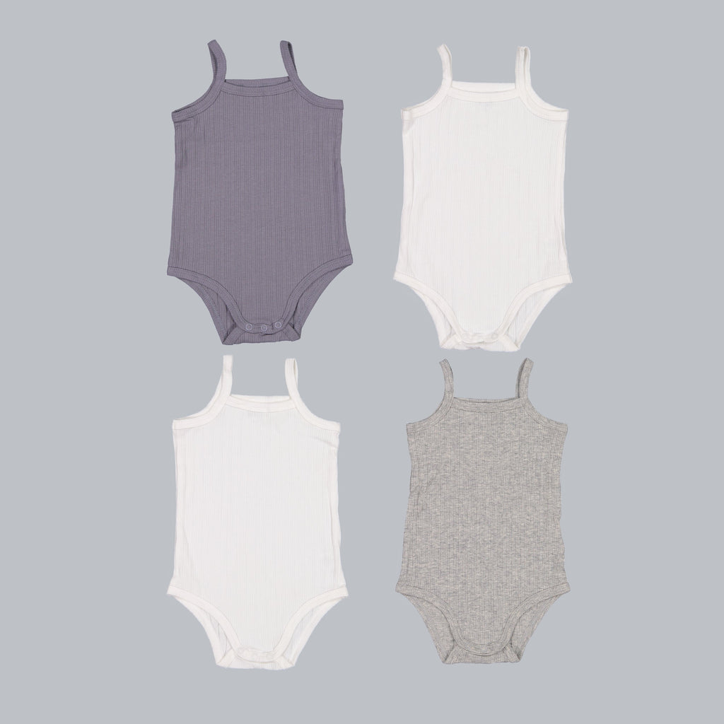 *Exclusive* Baby Boy Sleeveless 4pc Onesie Set - The7Letter