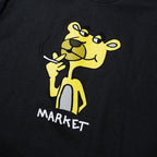Market Studios Yellow Panther Tee – Washed Black