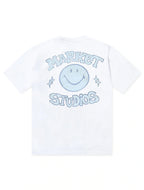 T-shirt Market Studios Smiley Old School - Blanc