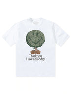 T-shirt Market Studios Smiley Bonsai Tree - Blanc
