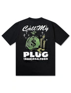 Market Studios Call My Plug T-Shirt – Washed Black