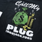 Market Studios Call My Plug T-Shirt – Washed Black