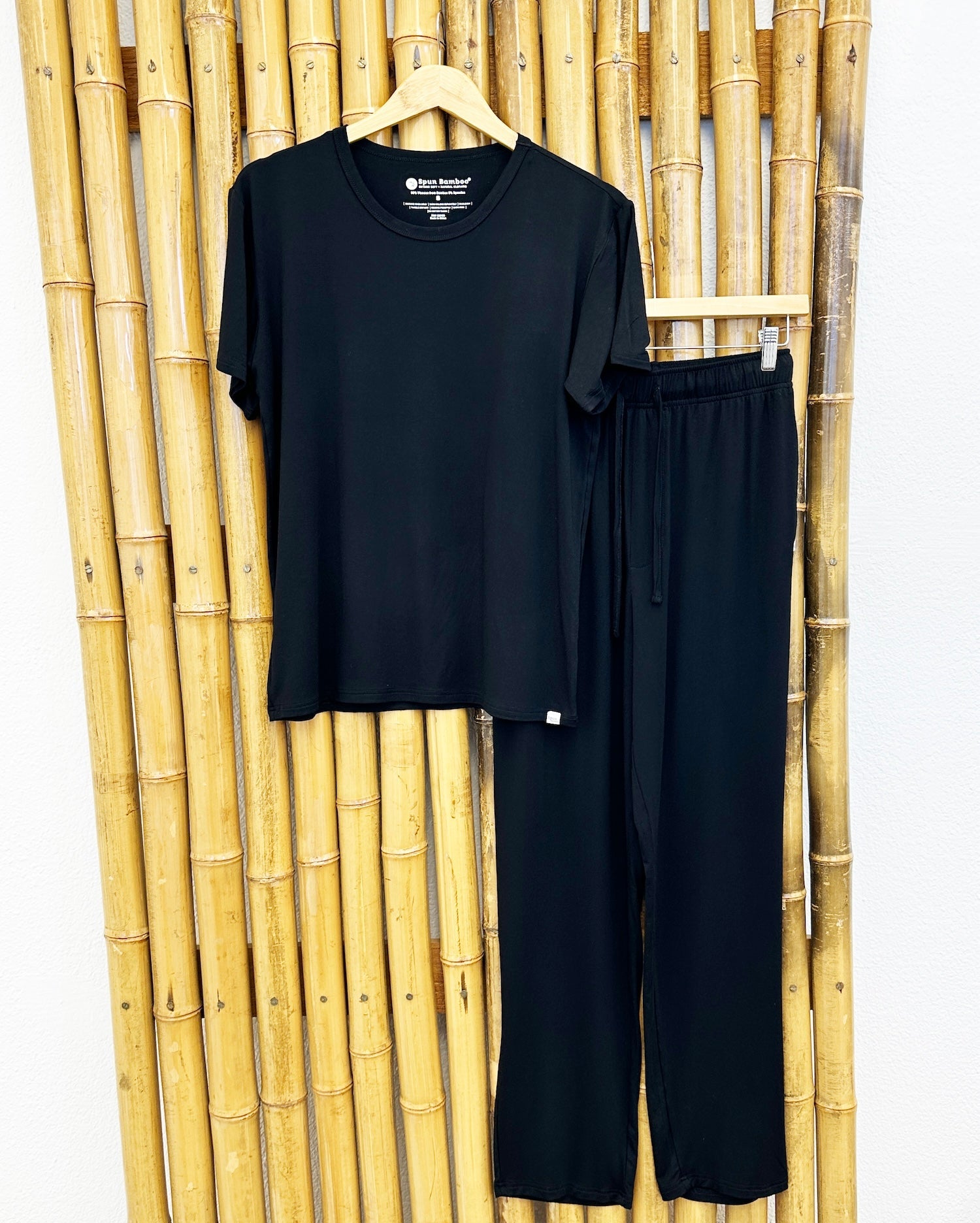 Men's Soft Bamboo Lounge Pajama Set - Short Sleeve Top & Pants - The7Letter